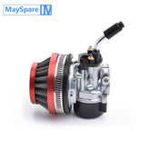 Racing Carburetor 2 Stroke 49cc 66cc 70cc 80cc With Air Filter red